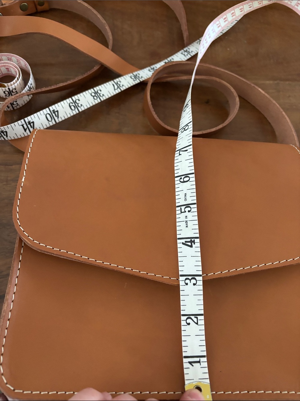 Portland Leather Cognac Brown Crossbody Bag - Picture 10 of 10